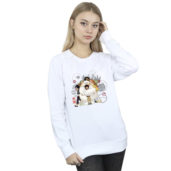 Disney Womens/Ladies Big Hero 6 Baymax Group Hug Sweatshirt