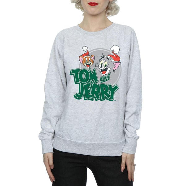 Tom And Jerry Womens/Ladies Christmas Greetings Sweatshirt