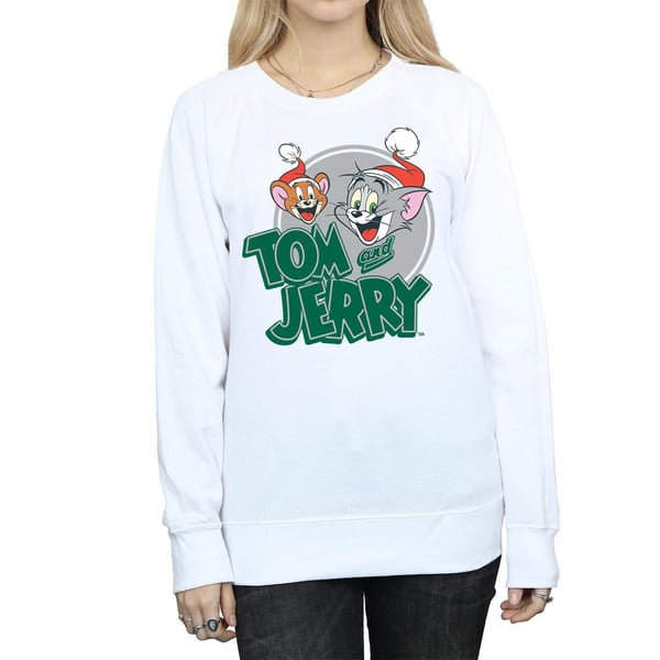 Tom And Jerry Womens/Ladies Christmas Greetings Sweatshirt