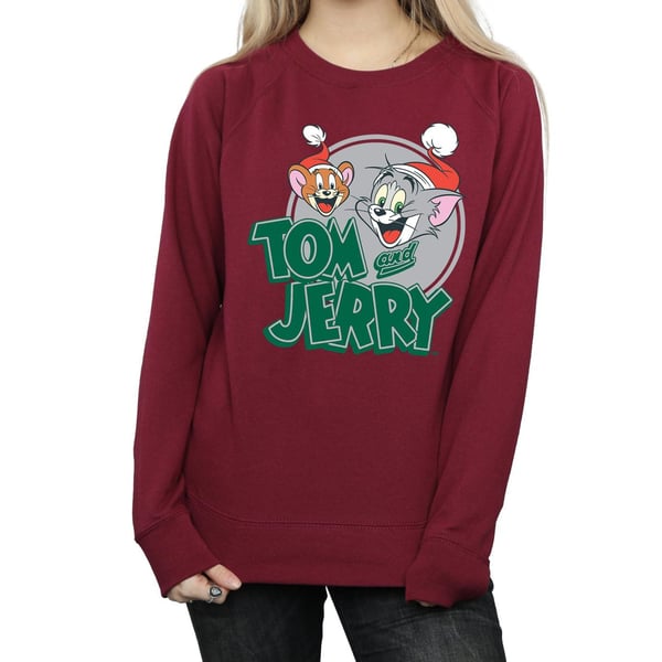 Tom And Jerry Womens/Ladies Christmas Greetings Sweatshirt