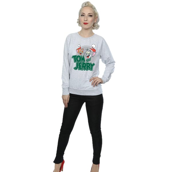 Tom And Jerry Womens/Ladies Christmas Greetings Sweatshirt