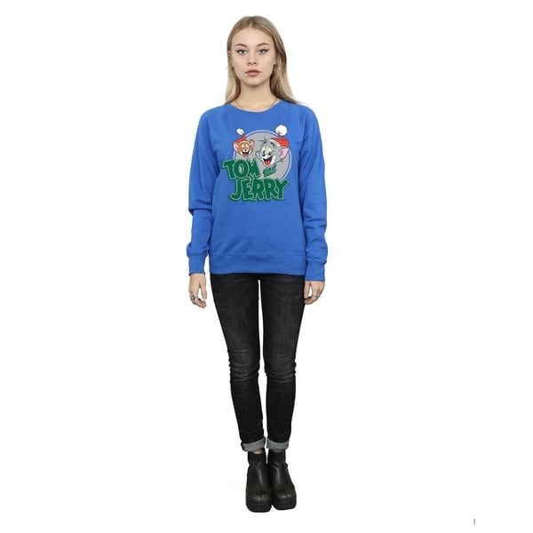 Tom And Jerry Womens/Ladies Christmas Greetings Sweatshirt