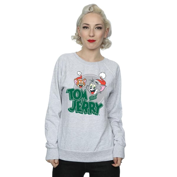 Tom And Jerry Womens/Ladies Christmas Greetings Sweatshirt
