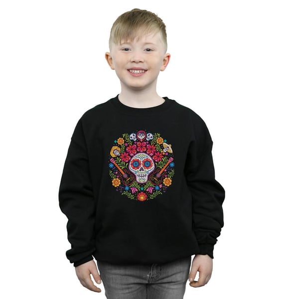 Disney Boys Coco Embroidered Skull Print Sweatshirt