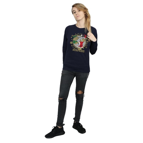 Tom And Jerry Womens/Ladies Christmas Surprise Sweatshirt