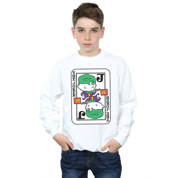 DC Comics Boys Chibi Joker Playing Card Sweatshirt