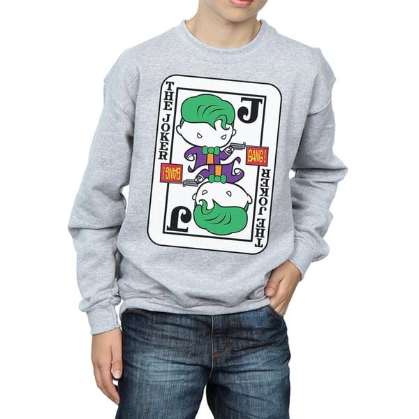 DC Comics Boys Chibi Joker Playing Card Sweatshirt