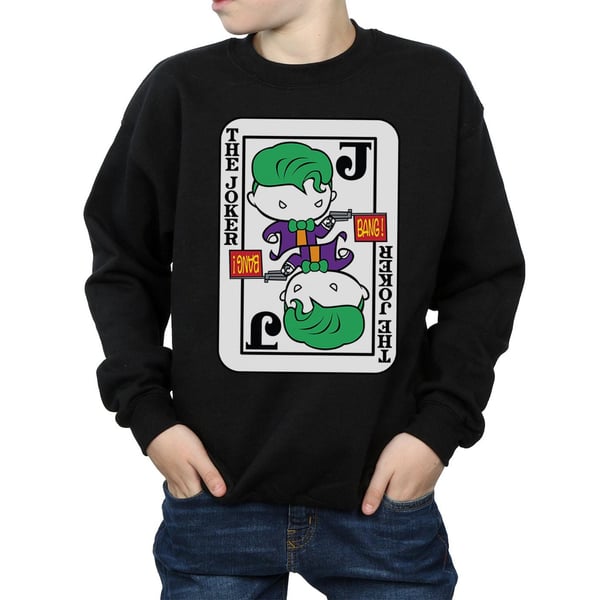 DC Comics Boys Chibi Joker Playing Card Sweatshirt