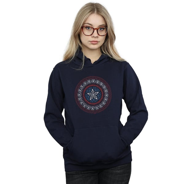 Marvel Womens/Ladies Captain America Ornamental Shield Hoodie
