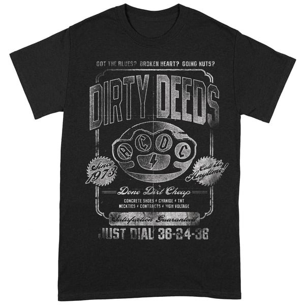 AC/DC Unisex Aikuisten Dirty Deeds Done Cheap Just Dial T-paita
