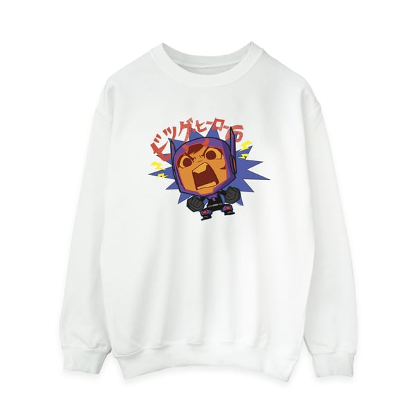 Disney Womens/Ladies Big Hero 6 Baymax Hiro Angry Manga Sweatshirt