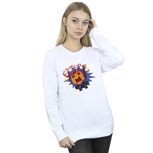 Disney Womens/Ladies Big Hero 6 Baymax Hiro Angry Manga Sweatshirt