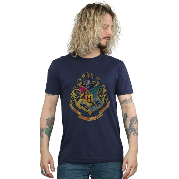 Harry Potter Mens Hogwarts Cotton T-Shirt