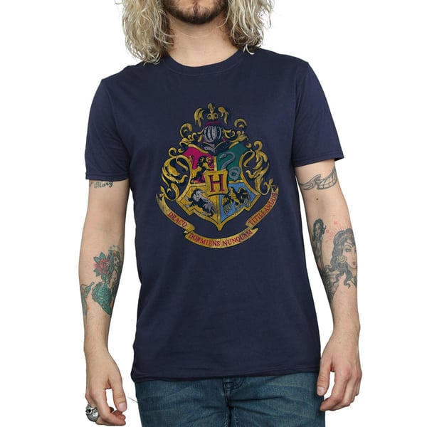 Harry Potter Mens Hogwarts Cotton T-Shirt
