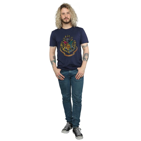 Harry Potter Mens Hogwarts Cotton T-Shirt