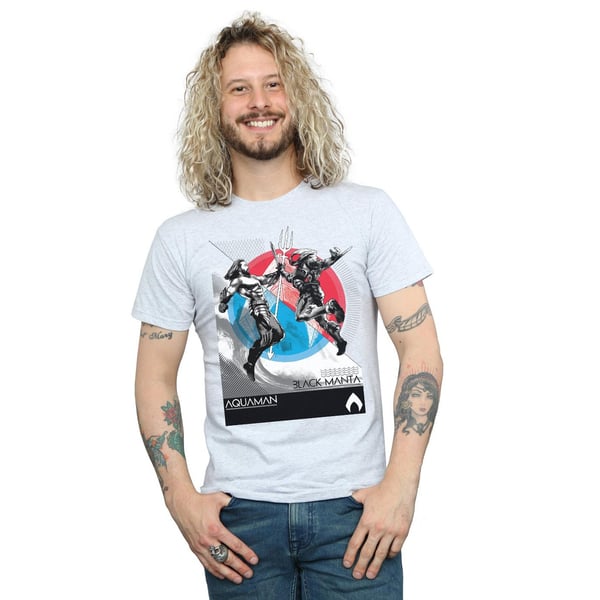 DC Comics Mens Aquaman Vs Black Manta T-Shirt