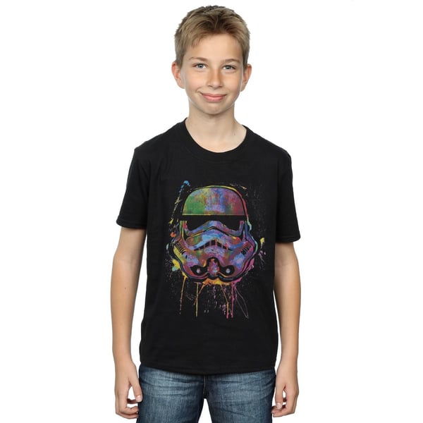 Star Wars Boys Stormtrooper Paint Splatter Cotton T-Shirt