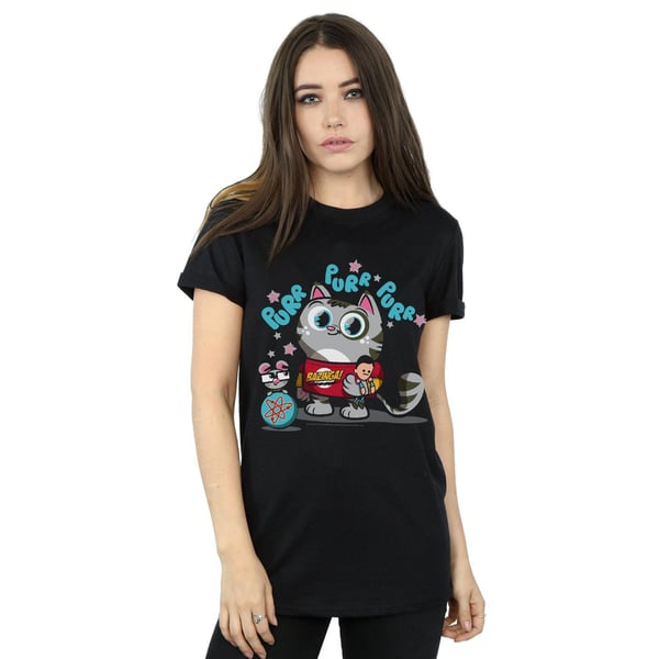 The Big Bang Theory Womens/Ladies Bazinga Kitty Cotton Boyfriend T-Shirt