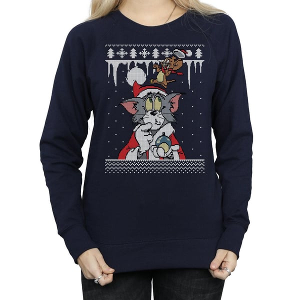 Tom And Jerry Womens/Ladies Christmas Fair Isle Sweatshirt