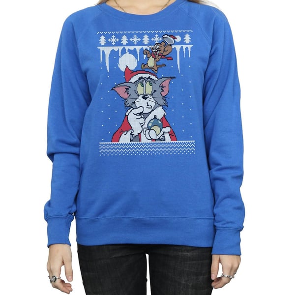 Tom And Jerry Womens/Ladies Christmas Fair Isle Sweatshirt
