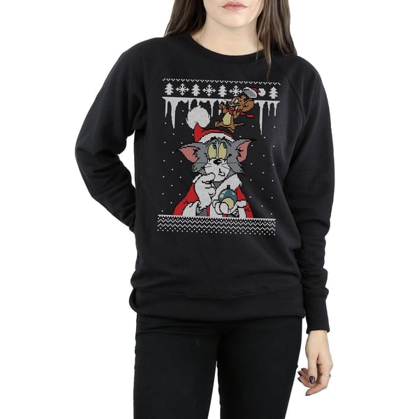 Tom And Jerry Womens/Ladies Christmas Fair Isle Sweatshirt