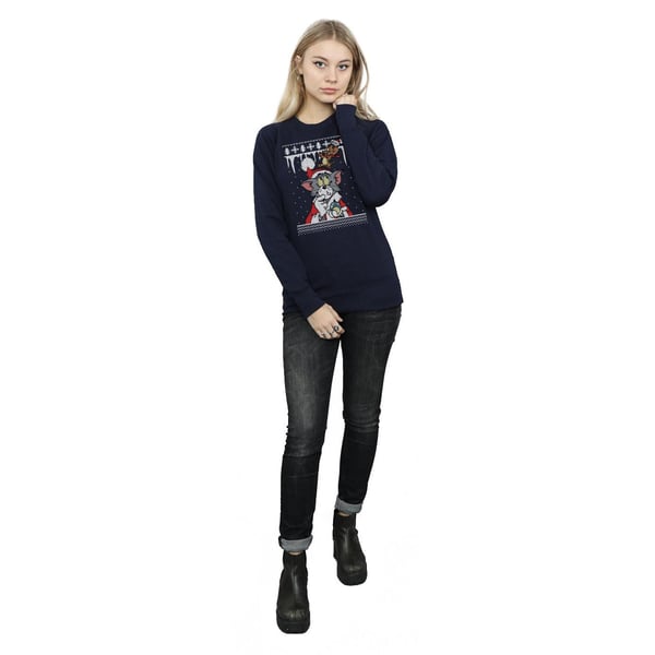 Tom And Jerry Womens/Ladies Christmas Fair Isle Sweatshirt