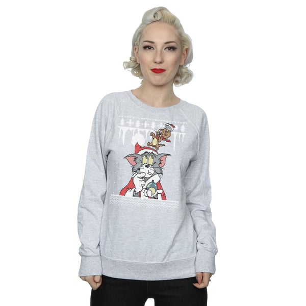 Tom And Jerry Womens/Ladies Christmas Fair Isle Sweatshirt