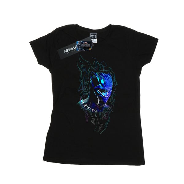 Marvel Womens/Ladies Black Panther Neon Mask Cotton T-Shirt