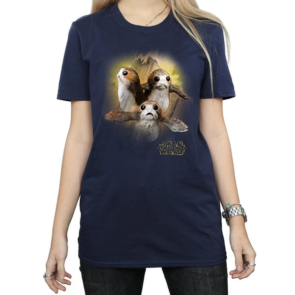 Star Wars: The Last Jedi Womens/Ladies Porg Brushed Cotton Boyfriend T-Shirt