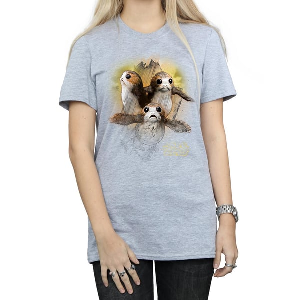 Star Wars: The Last Jedi Womens/Ladies Porg Brushed Cotton Boyfriend T-Shirt