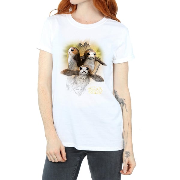 Star Wars: The Last Jedi Womens/Ladies Porg Brushed Cotton Boyfriend T-Shirt