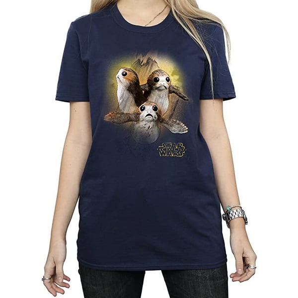 Star Wars: The Last Jedi Womens/Ladies Porg Brushed Cotton Boyfriend T-Shirt