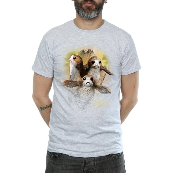 Star Wars: The Last Jedi Mens Porg Brushed Cotton T-Shirt