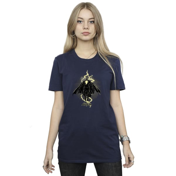 DC Comics Womens/Ladies Black Adam Hovering Bolt Cotton Boyfriend T-Shirt