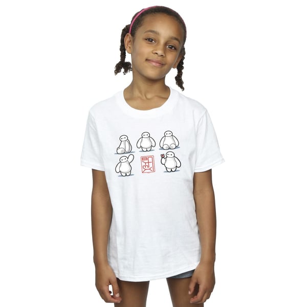 Disney Girls Big Hero 6 Baymax Many Poses Cotton T-Shirt
