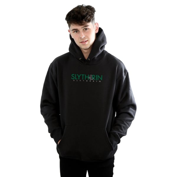Harry Potter Mens Slytherin Text Hoodie