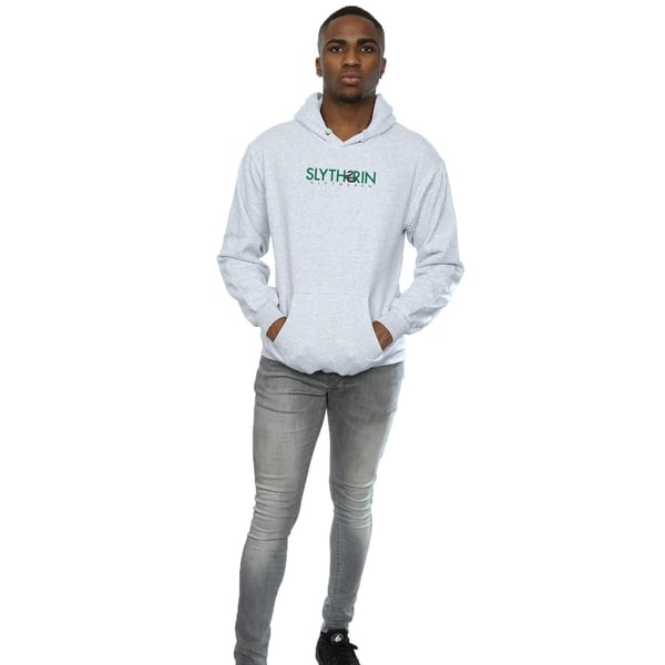 Harry Potter Mens Slytherin Text Hoodie