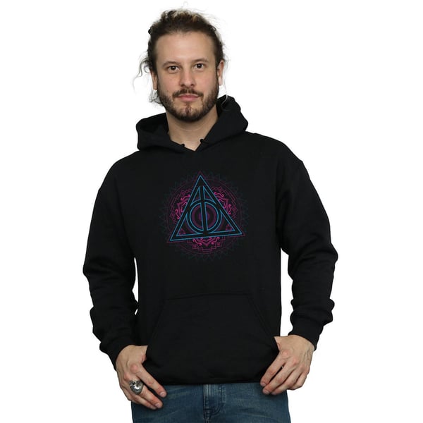 Harry Potter Mens Neon Deathly Hallows Hoodie