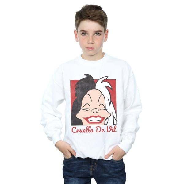 Disney Boys Cruella De Vil Cropped Head Sweatshirt