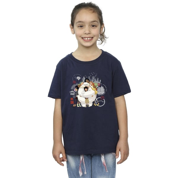 Disney Girls Big Hero 6 Baymax Group Hug Cotton T-Shirt