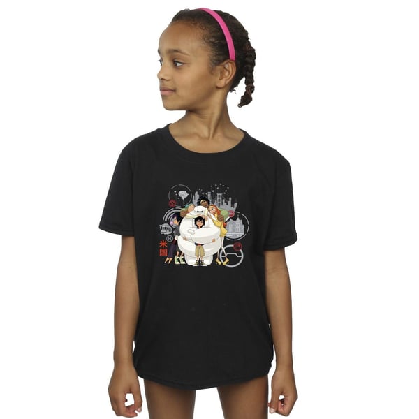 Disney Girls Big Hero 6 Baymax Group Hug Cotton T-Shirt