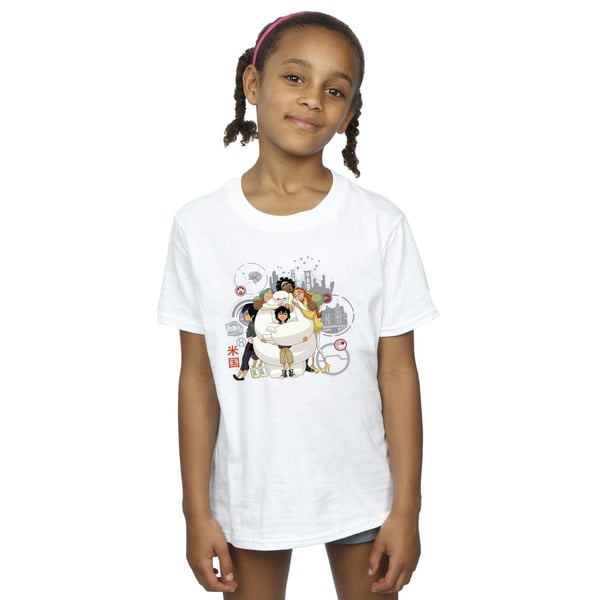 Disney Girls Big Hero 6 Baymax Group Hug Cotton T-Shirt