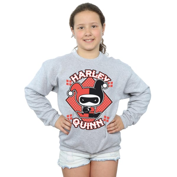 DC Comics Girls Chibi Harley Quinn Badge Sweatshirt
