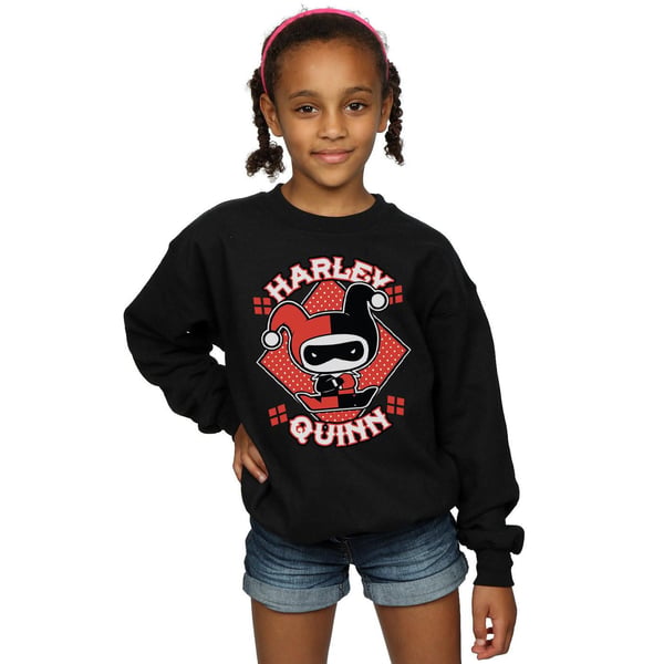 DC Comics Girls Chibi Harley Quinn Badge Sweatshirt