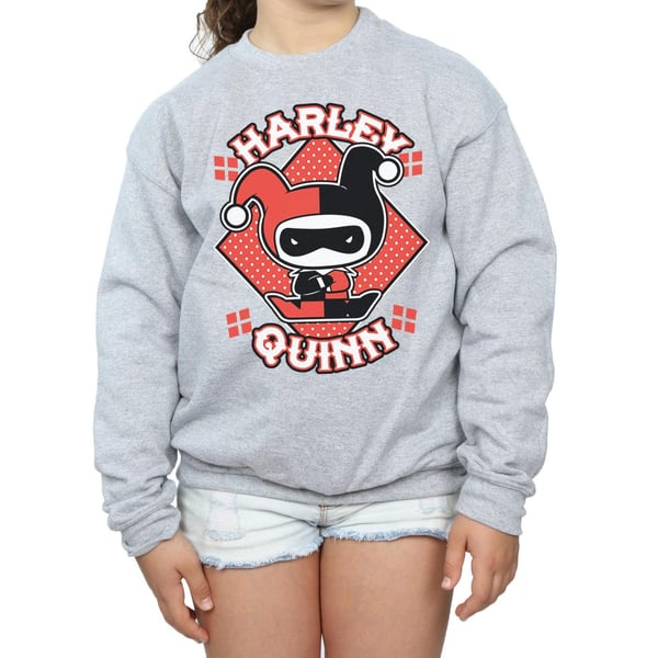 DC Comics Girls Chibi Harley Quinn Badge Sweatshirt