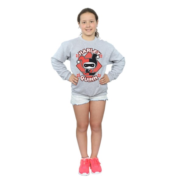 DC Comics Girls Chibi Harley Quinn Badge Sweatshirt
