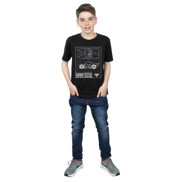 Disney Boys Cars Lightning McQueen Blueprint T-Shirt