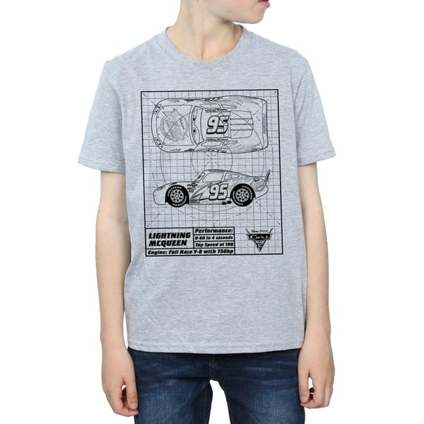 Disney Boys Cars Lightning McQueen Blueprint T-Shirt