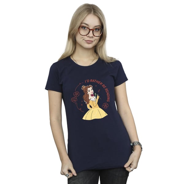 Disney Womens/Ladies Beauty And The Beast I´d Rather Be Reading Cotton T-Shirt