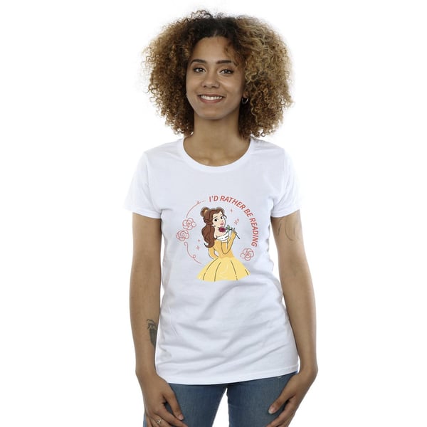 Disney Womens/Ladies Beauty And The Beast I´d Rather Be Reading Cotton T-Shirt